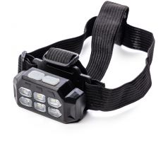 LED čelovka s USB nabíjaním – 6 COB  LED diód, 4 režimy