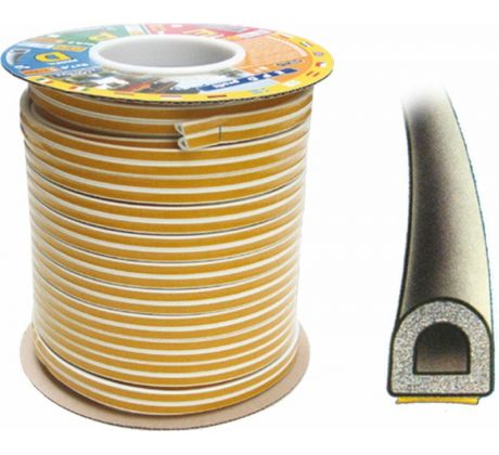 Tesnenie samolepiace profil D 55706, 1m, 9x7,5mm, biele, Tesa