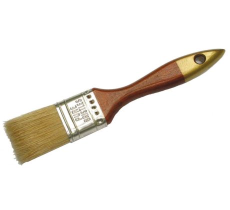 Štetec plochý, drevená rukoväť, organický vlas, 1''/25mm