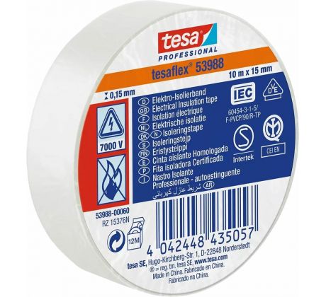 Páska 53988 elektroizolačná biela 15mm x 10m, Tesa