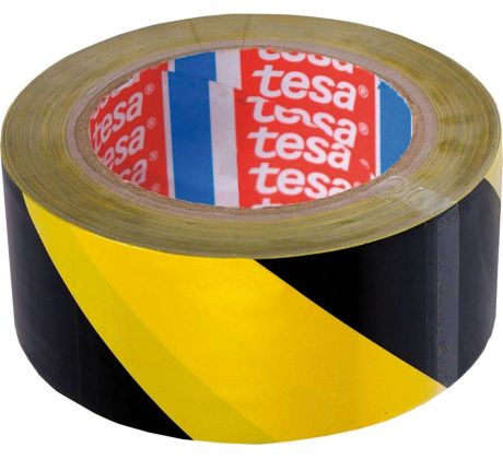 Páska lepiaca výstražná 60760, 50mmx33m, nosič PVC, žlto-čierna, Tesa
