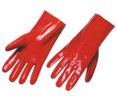 Rukavice bavlna, máčané v PVC, 10", celomáčané