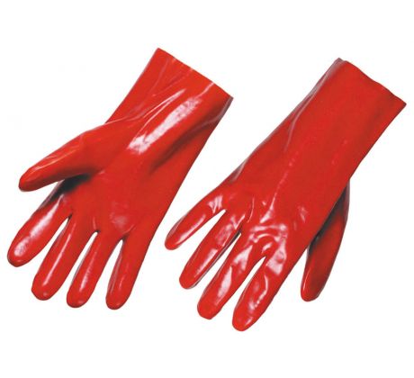 Rukavice bavlna, máčané v PVC, 10", celomáčané