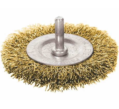 Kartáč okružný so stopkou vlnitý, Ø63mm, stopka Ø6mm, EXTOL CRAFT