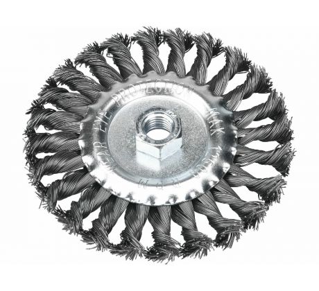 Kartáč radiálny M14 vrkočový, Ø125mm, EXTOL CRAFT