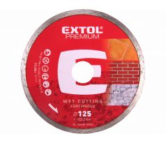 Kotúč rezný diamantový plný, 125mm, EXTOL PREMIUM