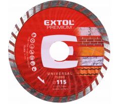Kotúč rezný diamantový Turbo, 115mm, EXTOL PREMIUM
