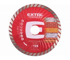 Kotúč rezný diamantový Turbo, 125mm, EXTOL PREMIUM