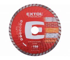 Kotúč rezný diamantový Turbo, 150mm, EXTOL PREMIUM