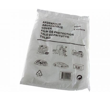 Fólia priesvitná zakrývacia, 4x5m, hrúbka 0,007mm