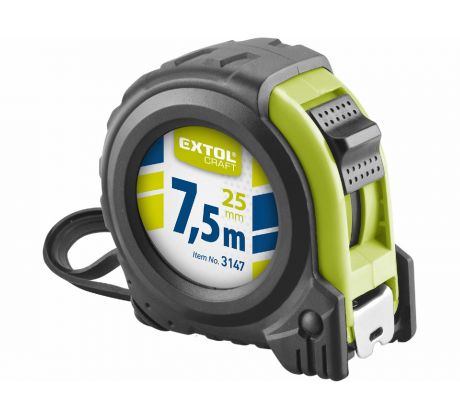 Meter zvinovací, 7,5m, šírka pásu 25mm, EXTOL CRAFT