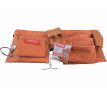 Vrecko na náradie, dvojdielne, 9 vreciek, kovové oko, s opaskom, kožené, EXTOL PREMIUM