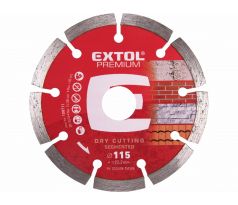 Kotúč rezný diamantový segmentový, 115mm, EXTOL PREMIUM