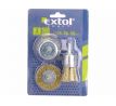 Kartáče so stopkou, vlnitý pomosadzený drôt 0,3mm, 3-dielna sada, EXTOL CRAFT
