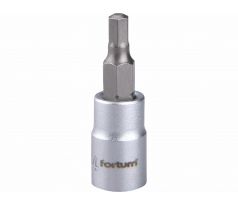 Hlavica zástrčná HEX, HX 4, 1/4”, FORTUM