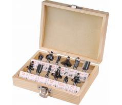 Profilové frézy HSS s SK plátkami, 12-dielna sada, EXTOL CRAFT