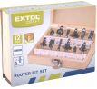Profilové frézy HSS s SK plátkami, 12-dielna sada, EXTOL CRAFT