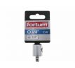 Adaptér s otvorom pre trhák, vnútorný 3/8” na vonkajší 1/4”, dĺžka 28mm, FORTUM