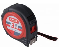 Meter zvinovací, 3m, šírka pásu 19mm, EXTOL PREMIUM