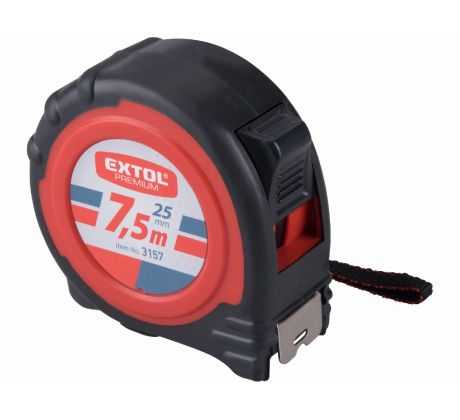 Meter zvinovací, 7,5m, šírka pásu 25mm, EXTOL PREMIUM