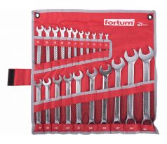 Kľúče očko-vidlicové, 21-dielna sada, 6-32mm, FORTUM