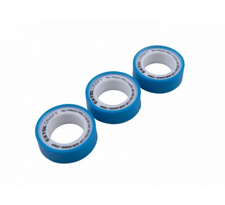 Pásky teflónové, 3ks, 12mmx10m, hr. 0,075mm, EXTOL CRAFT