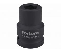 Kľúč nástrčný rázový, 17mm, 3/4”, FORTUM
