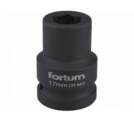 Kľúč nástrčný rázový, 17mm, 3/4”, FORTUM