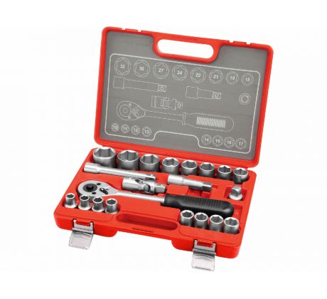 Sada nástrčných kľúčov, 1/2", 21ks, EXTOL PREMIUM