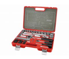 Sada nástrčných a zástrčných kľúčov, 1/4", 1/2", 75ks, EXTOL PREMIUM