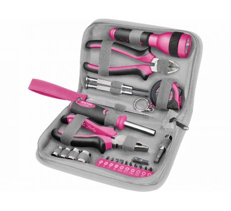 Sada náradia, 23-dielna sada, vyšívané textilné puzdro EXTOL LADY