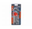 Kľúče Torx s dierkou, 9-dielna sada, T10-50, CrV, EXTOL PREMIUM