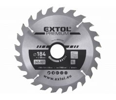 Kotúč pílový s SK plátkami, ø184x3,2x30mm, 24z, EXTOL PREMIUM