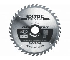 Kotúč pílový s SK plátkami, Ø210x3,2x30mm, 40z, EXTOL PREMIUM