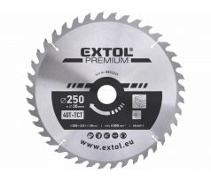 Kotúč pílový s SK plátkami, Ø250x3,2x30mm, 40z, EXTOL PREMIUM
