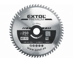 Kotúč pílový s SK plátkami, Ø250x3,2x30mm, 60z, EXTOL PREMIUM