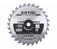 Kotúč pílový s SK plátkami, Ø350x3,5x30mm, 28z, EXTOL PREMIUM