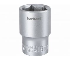 Kľúč nástrčný, 19mm, 1/2”, FORTUM