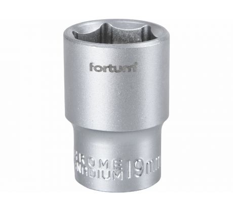Kľúč nástrčný, 19mm, 1/2”, FORTUM