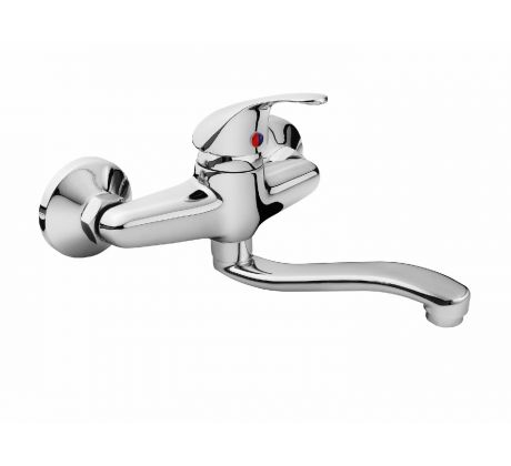 Batéria nástenná umývadlová / drezová, rozstup 100mm, 100mm, 35mm, chróm, BALLETTO