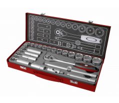 Sada nástrčných kľúčov, 1/2", 29ks, FORTUM