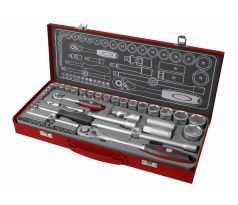 Sada nástrčných a zástrčných kľúčov, 1/4", 1/2", 50ks, FORTUM