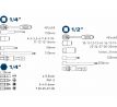 Sada nástrčných a zástrčných kľúčov, 1/4", 1/2", 50ks, FORTUM