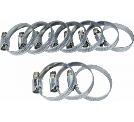 Spony hadicové antikorové 10ks, 32-50mm, EXTOL CRAFT