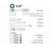 Sada nástrčných a zástrčných kľúčov, 1/4", 31ks, FORTUM