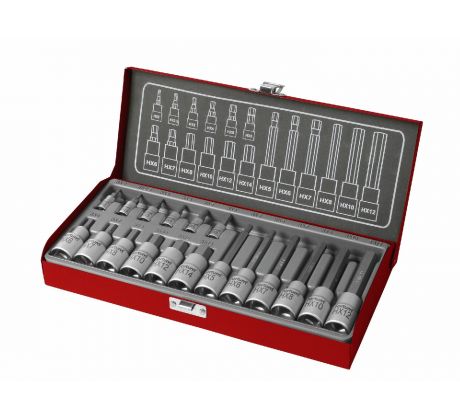 Sada zástrčných imbusových kľúčov, 1/4", 1/2", 18ks, FORTUM
