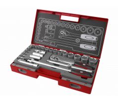 Sada nástrčných kľúčov, 1/2", 27ks, FORTUM