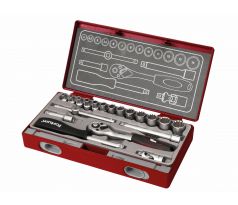 Sada nástrčných kľúčov Multi-lock, 1/4", 19ks, FORTUM