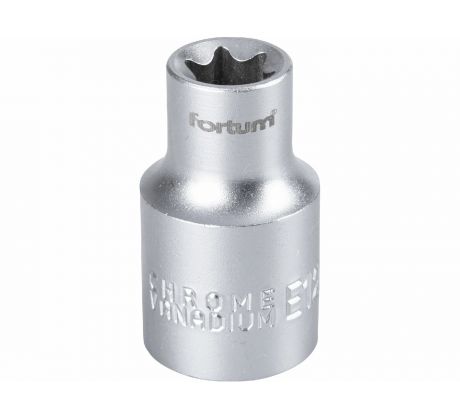 Kľúč nástrčný TORX, E12, 1/2”, FORTUM