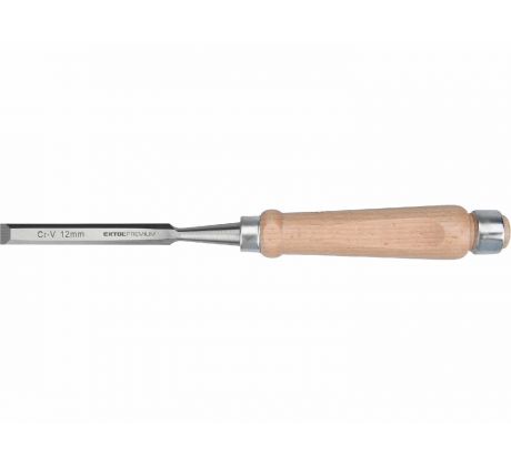Dláto, drevená rukoväť, 12mm, dĺžka 275mm, CrV, EXTOL PREMIUM